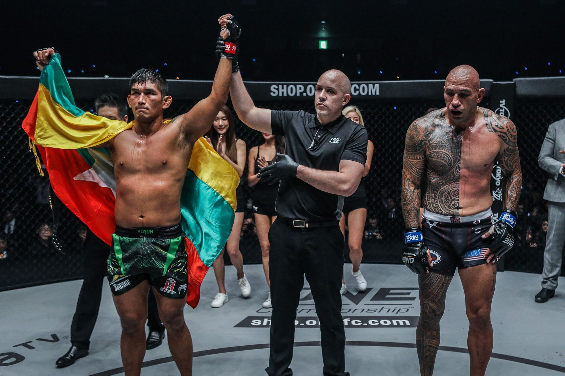 Aung La Nsang defeats Brandon Vera in an unusual eating challenge
