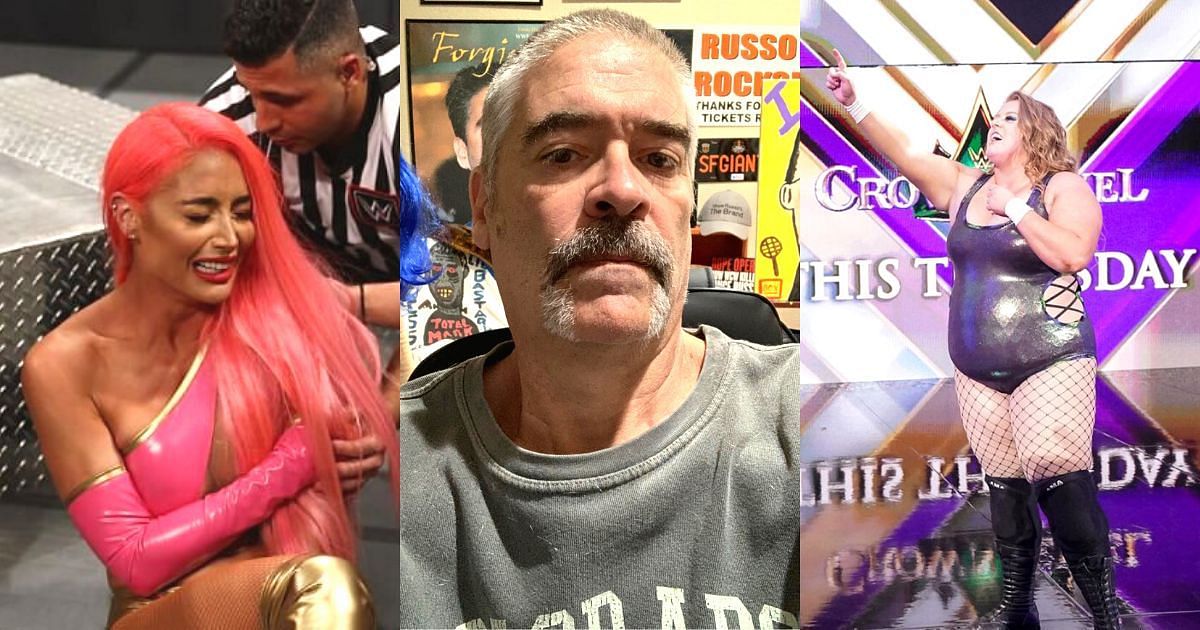 Eva Marie, Vince Russo and Doudrop.