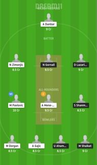 ZAS vs BEL Dream11 Fantasy Suggestion #1