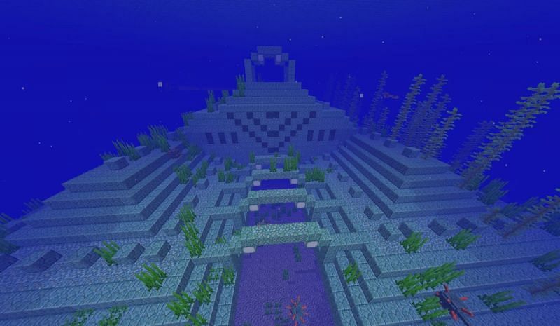 Ocean monuments are underwater structures (Image via Mojang)
