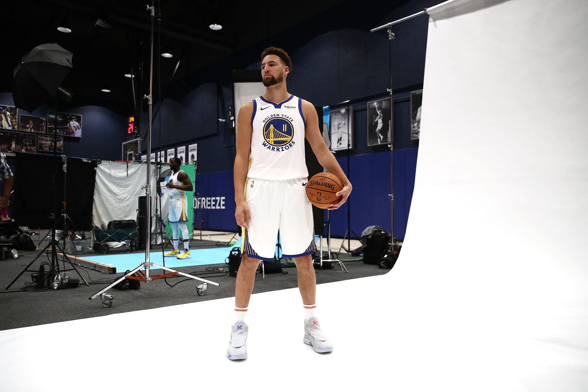 Klay Thompson during the Golden State Warriors Media Day.