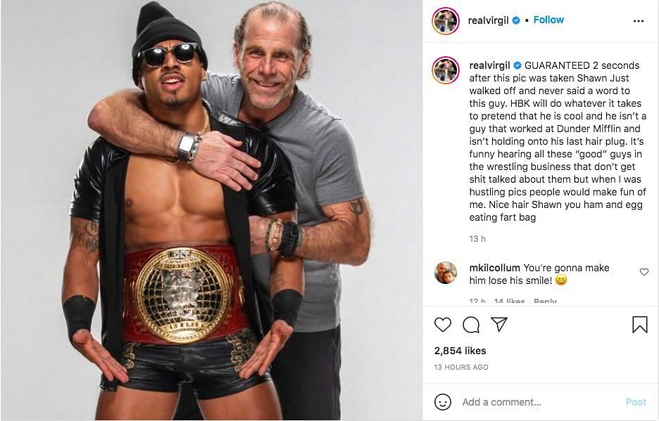 Vir&#039;s angry Instagram about Shawn Michaels