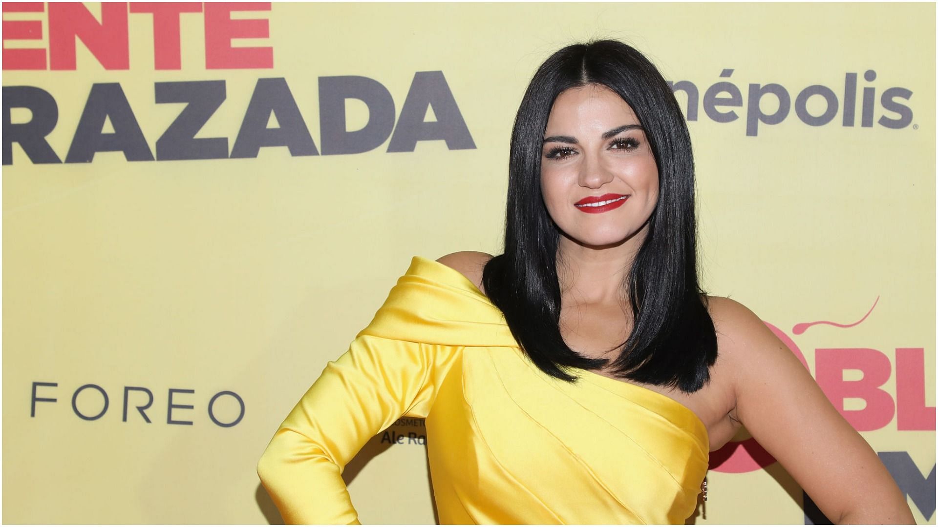 Maite Perroni attends &quot;Doblemente Embarazada&quot; Mexico City premiere at Cinepolis Plaza Carso on December 16, 2019 in Mexico City, Mexico. (Image via Getty Images)