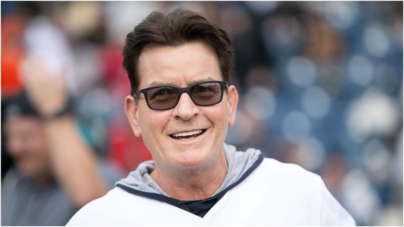 Charlie Sheen at a charity softball game to benefit &quot;California Strong&quot; at Pepperdine University (Image via Getty Images)