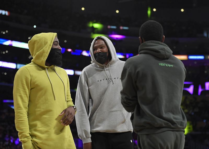 Kyrie Irving, Kevin Durant and James Harden