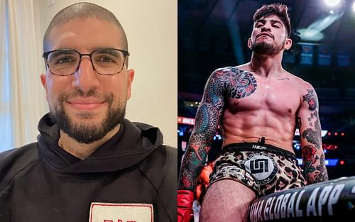 Ariel Helwani (left) and Dillon Danis (right) [Image Credit: @arielhelwani & @dillondanis via Instagram]