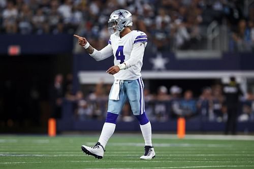 Dak Prescott tossed four touchdown passes during Sunday's win over Carolina