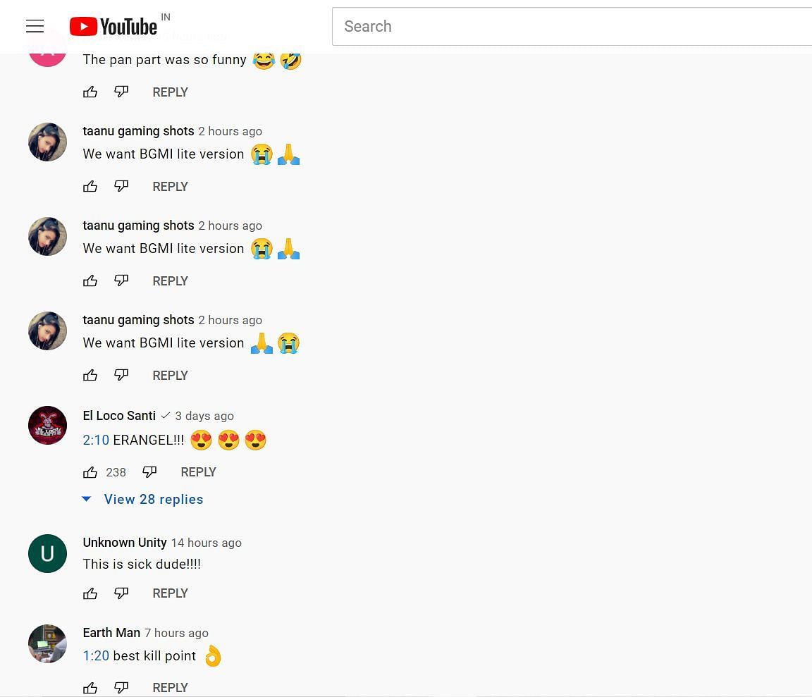 Fans are spamming the comments section the launch trailer (Image via PUBG New State, YouTube)