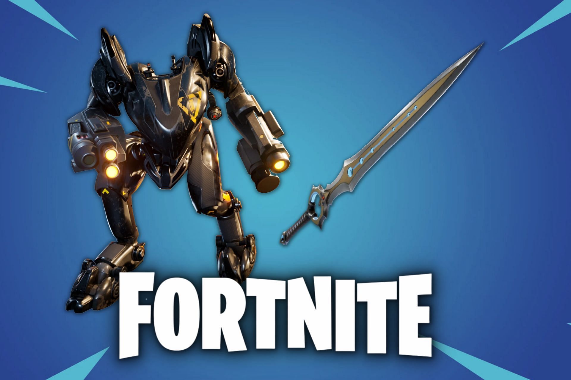 Fortnite players will be wondering which dangerously overpowered item, the B.R.U.T.E mech, or the Infinity Blade will be coming back to the game soon (Image via Sportskeeda)