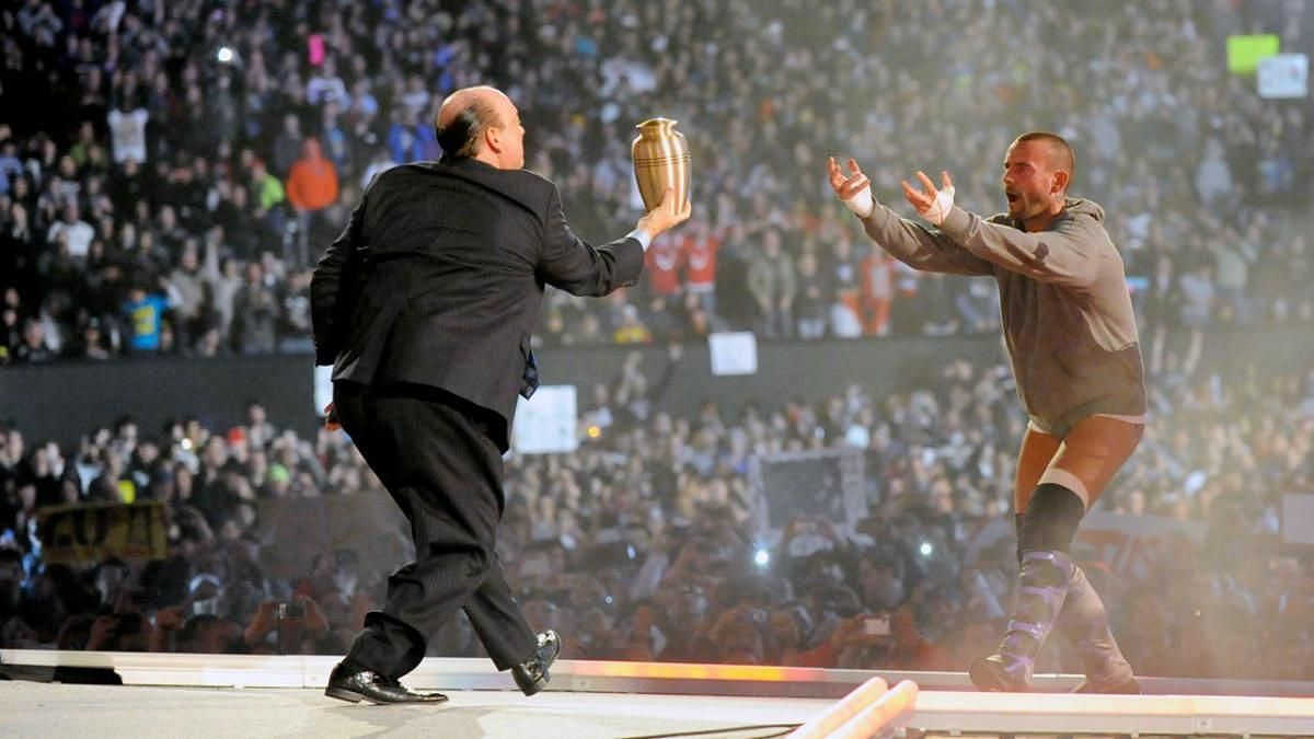 CM Punk and Paul Heyman bring the Urn to WrestleMania 29