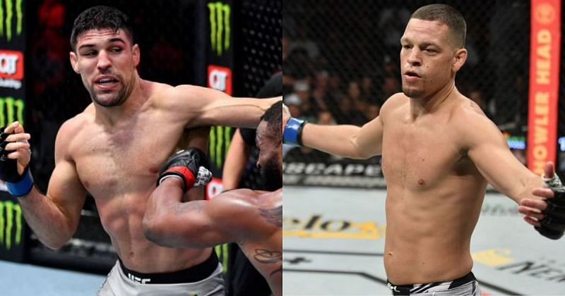 Vicente Luque (L) and Nate Diaz (R)