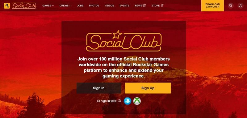 The official website of Rockstar Games Social Club (Image via Rockstar Games)