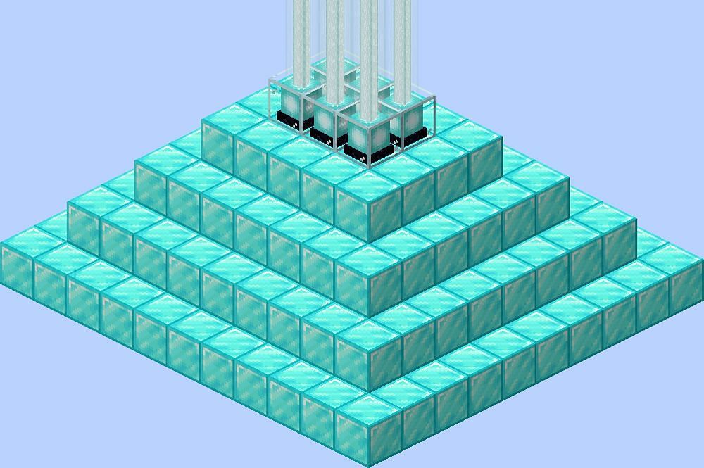 Multiple Beacon pyramid (image via Minecraft Wiki)