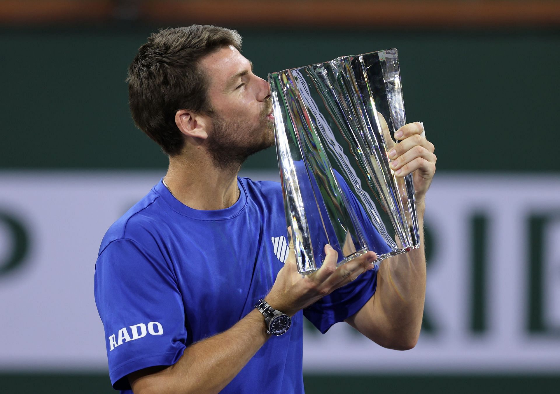 Norrie with the BNP Paribas Open trophy.