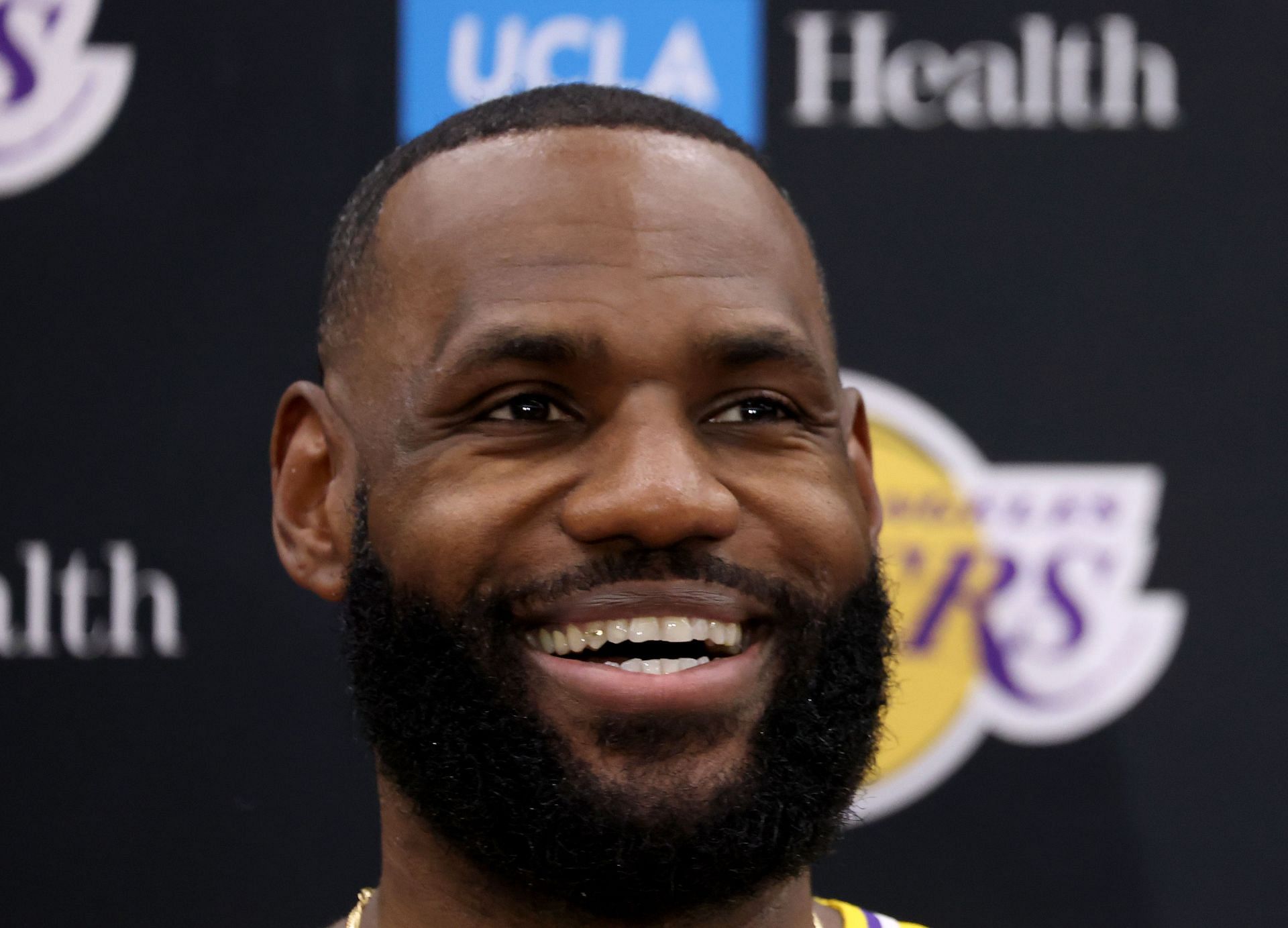 Lakers superstar LeBron James during a press conference