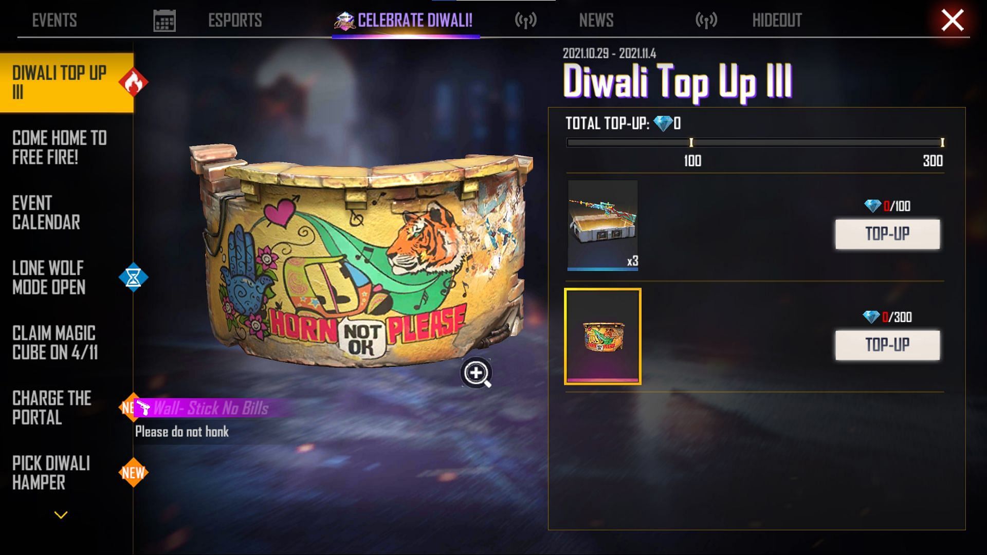 Upon purchasing 300 diamonds, players will get the Gloo Wall skin (Image via Free Fire)