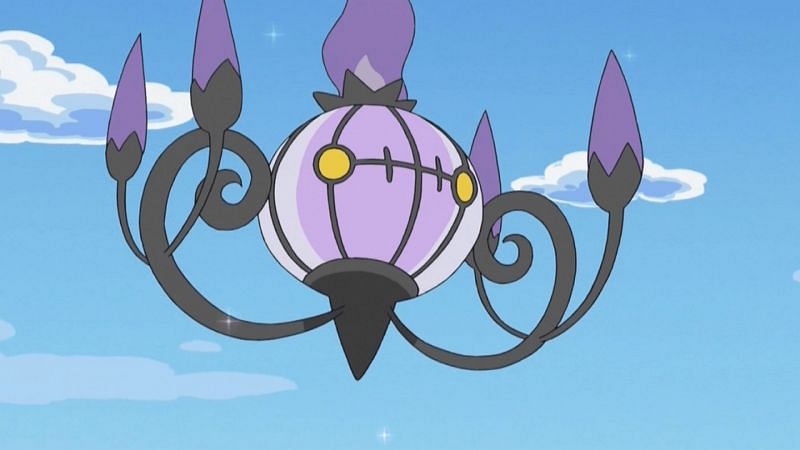 Chandelure as it appears in the anime (Image via The Pokemon Company)