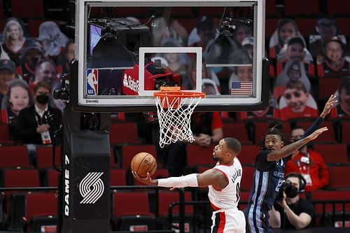 Damian Lillard of the Portland Trail Blazers and Ja Morant of the Memphis Grizzlies.