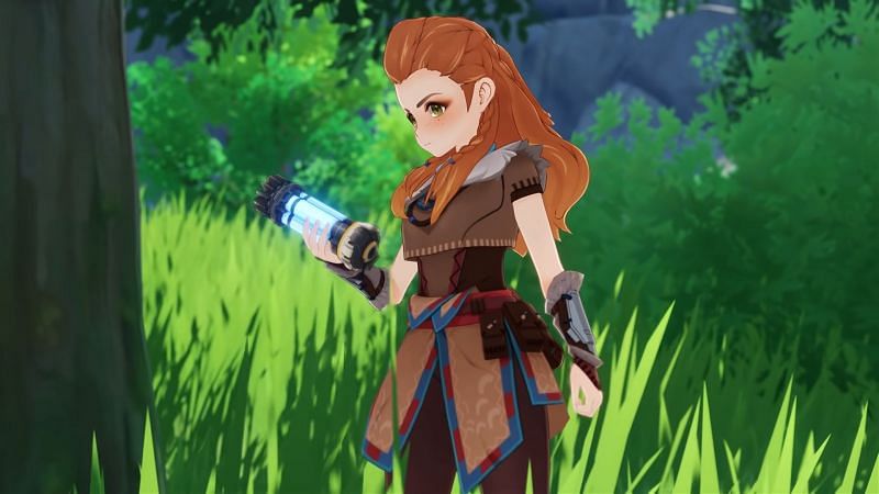 Aloy is coming soon to Genshin Impact for PC and mobile devices. (Image via miHoYo)