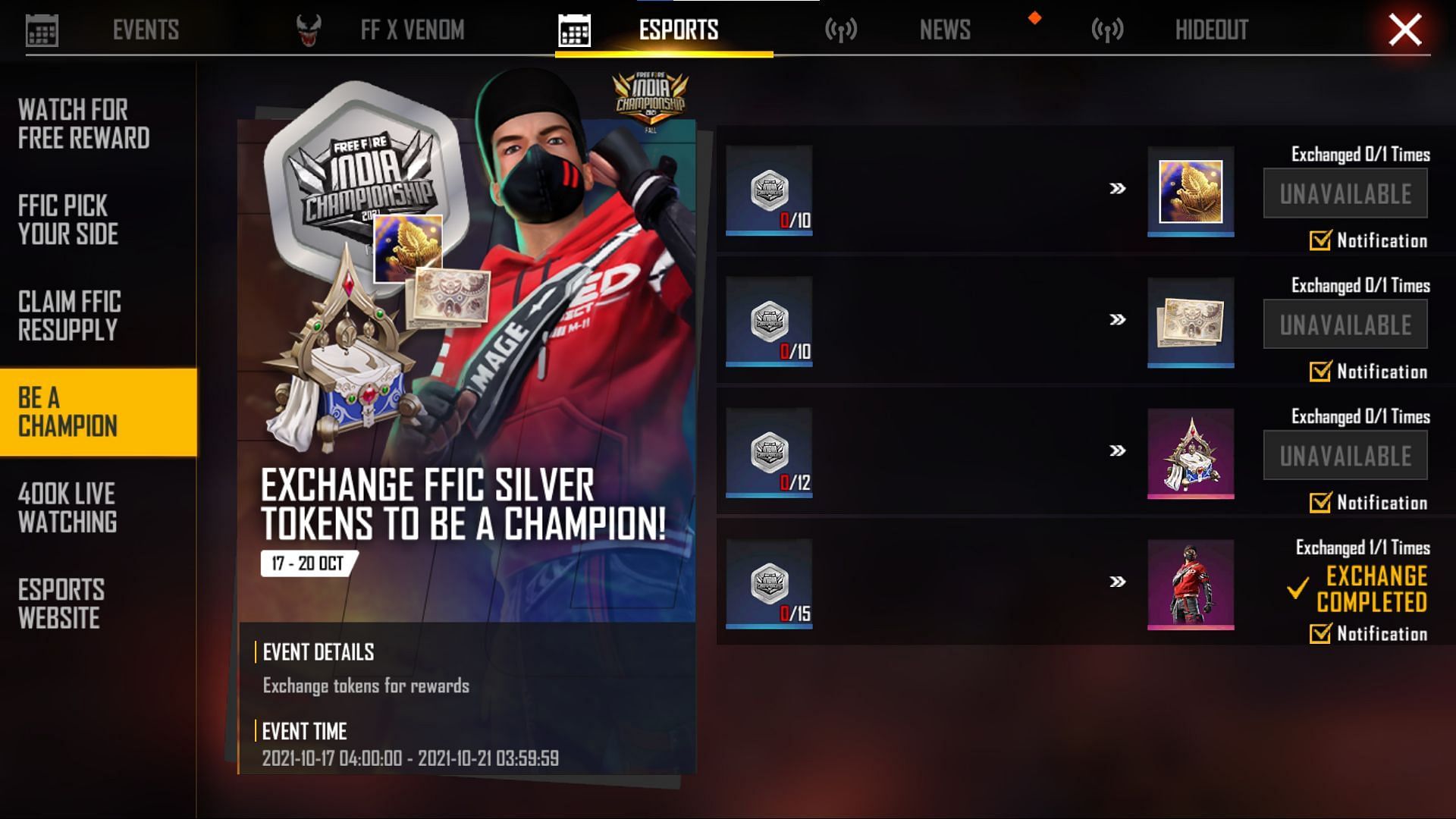 Be A Champion (Image via Free Fire)