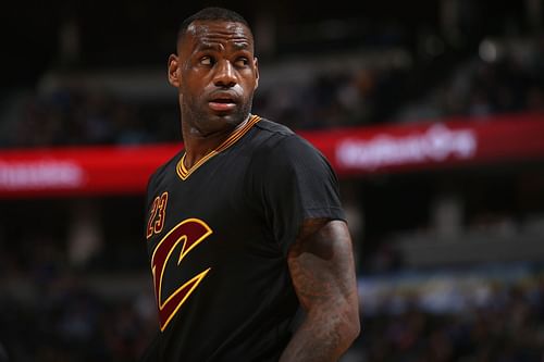 LeBron James in action during an NBA game