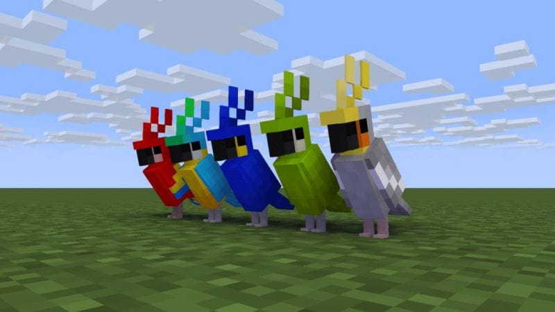 How to get a parrot off your shoulder in Minecraft