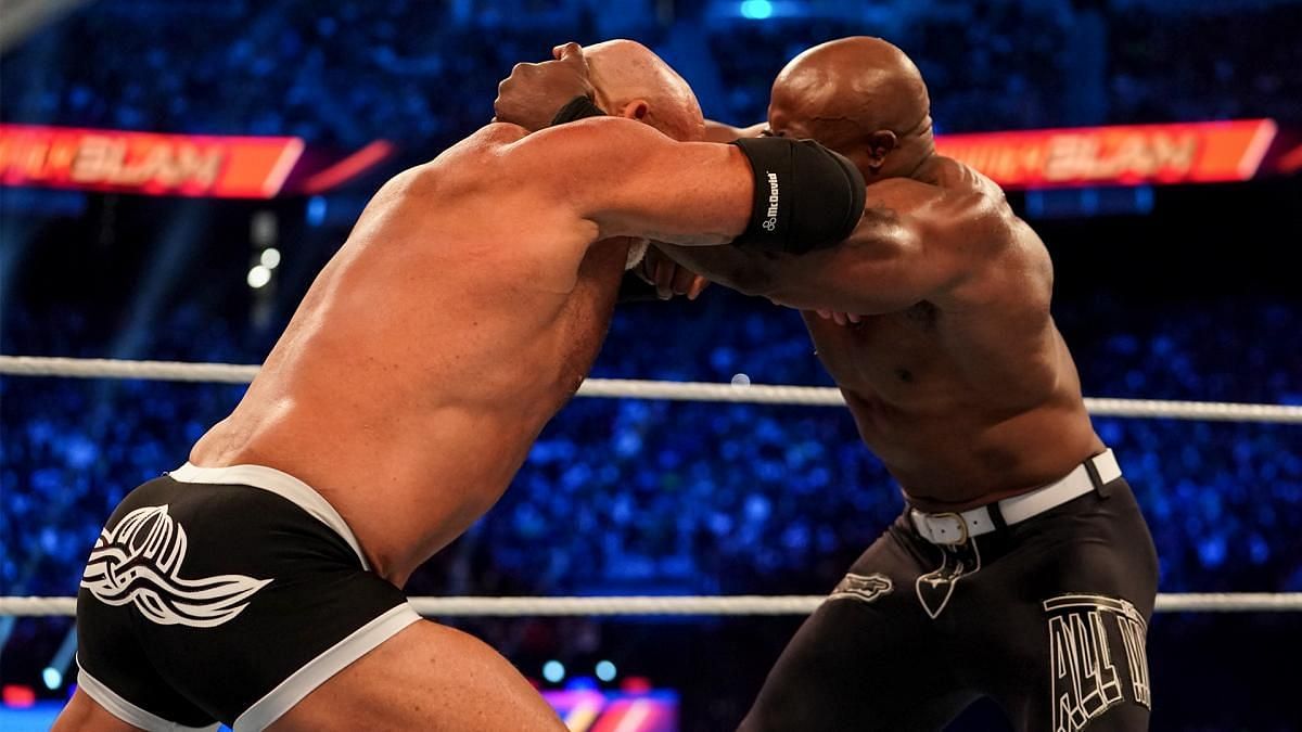 Goldberg faces Bobby Lashley in a No Holds Barred match at Crown Jewel