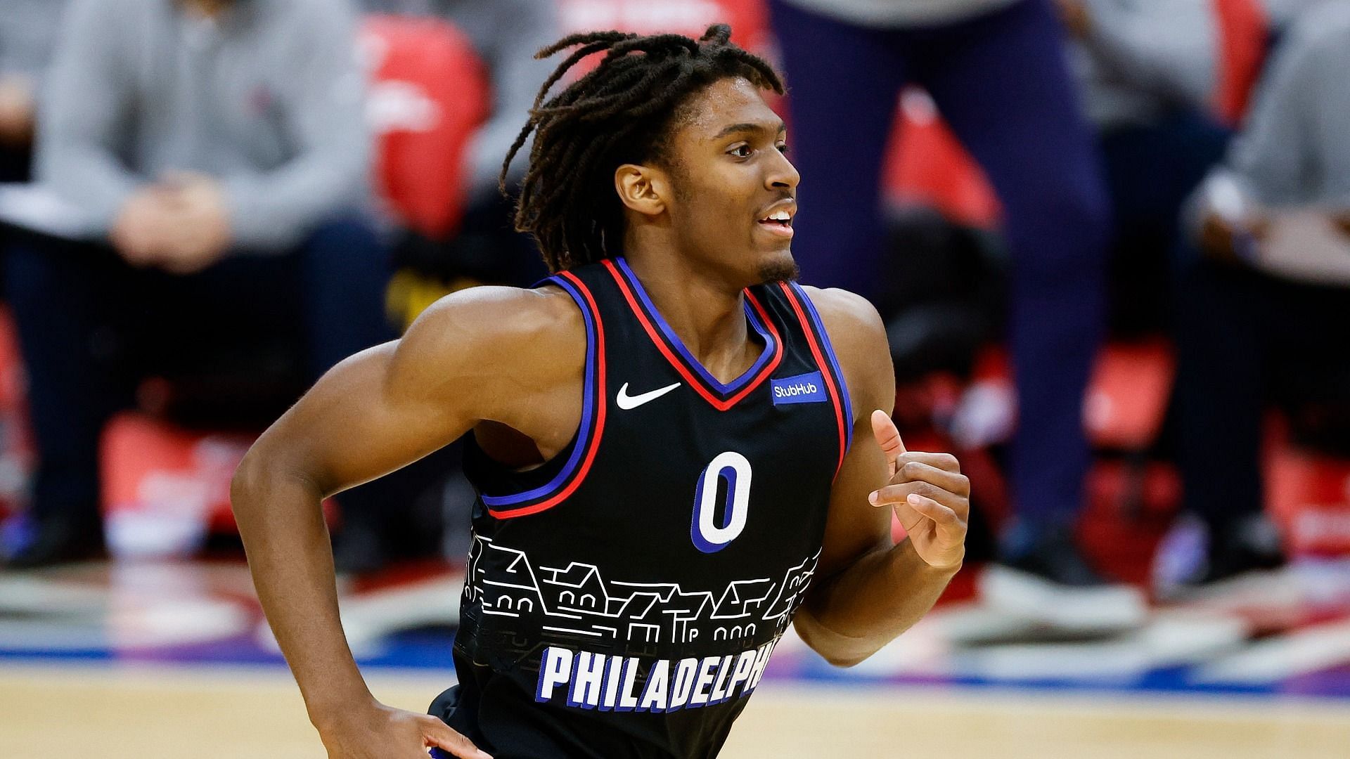 Tyrese Maxey is off to a strong start in his last two games as the starting point guard of the Philadelphia 76ers. [Photo: Sporting News]
