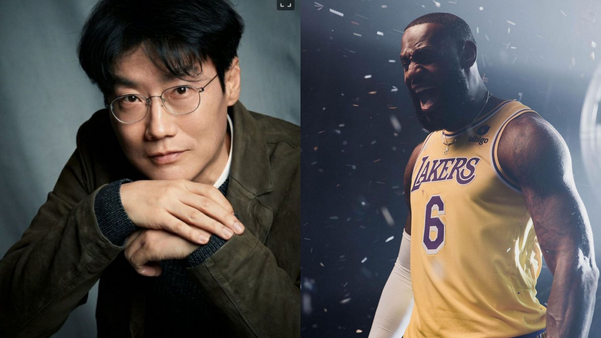 Squid Game director Hwang Dong Hyuk sounded off LeBron James over Squid Game ending. (image via @kingjames, Netflix)