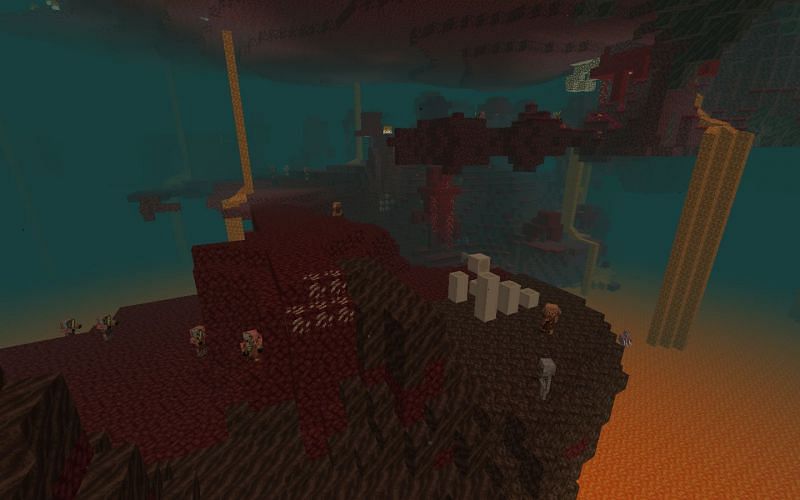 The Nether to overworld ratio makes traveling faster (Image via Mojang)