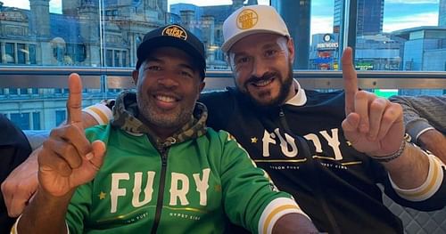 SugarHill Steward (left) and Tyson Fury (right) [Credits: @Tyson_Fury via Twitter]