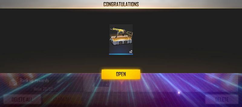 UMP Cataclysm weapon loot crates can be claimed from in-game mail (Image via Free Fire)