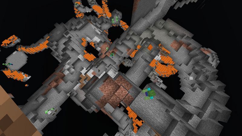 By utilizing glitches in Minecraft&#039;s engine, players can see through walls and floors (Image via Mojang).