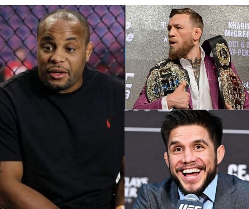 Daniel Cormier (left) Conor McGregor (top) and Henry Cejudo (bottom)