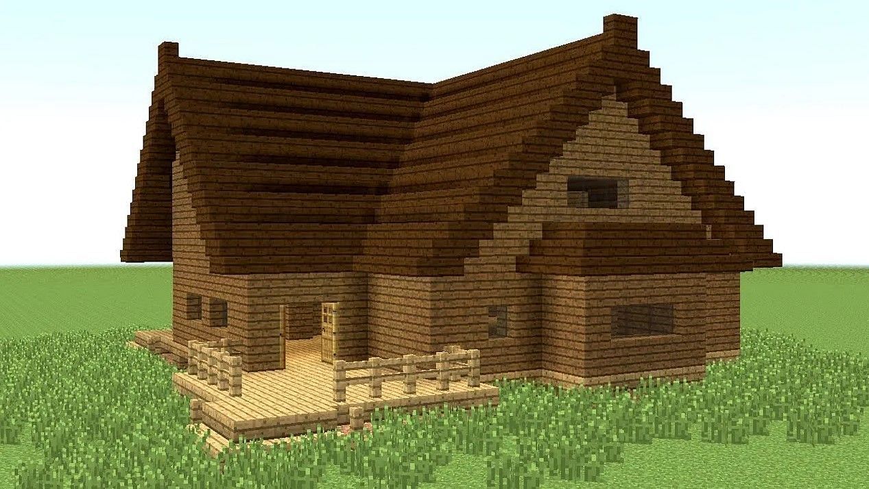 Wooden Hut in Minecraft (Image via Minecraft)
