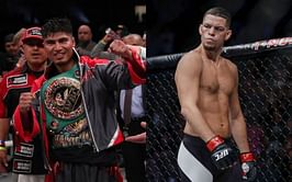 Watch: Nate Diaz visits Mikey Garcia in locker room following latter's upset defeat against Sandor Martin