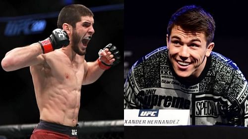 Islam Makhachev (left) and Alexander Hernandez (right)