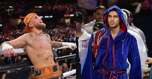 Jake Paul (left) and Tommy Fury (right). 