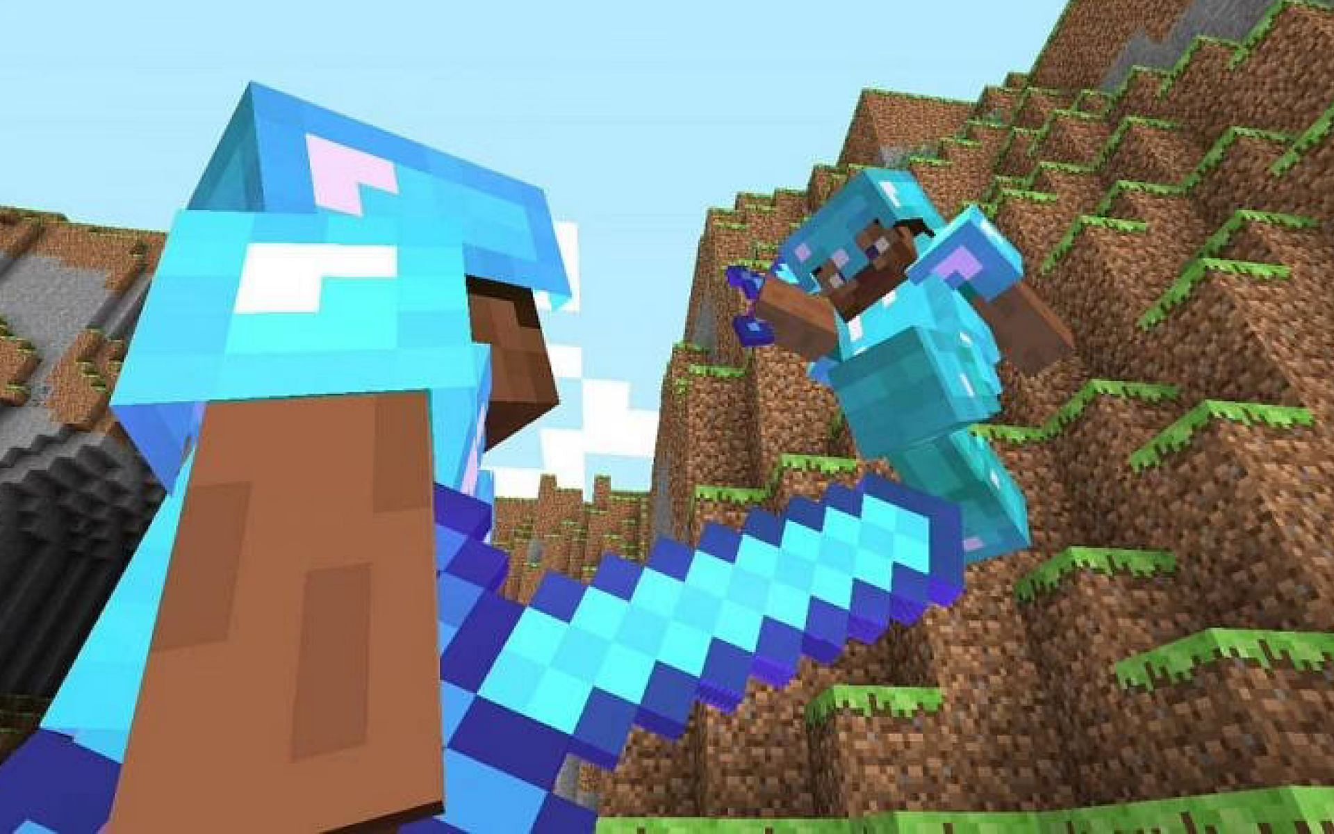A rendering of PvP in-game. (Image via Mojang).