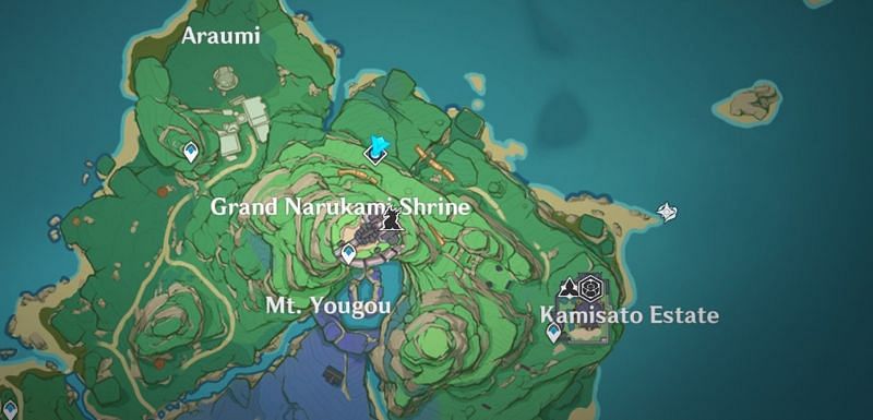 The Court of Flowing Sands domain is located here (Image via Genshin Impact)