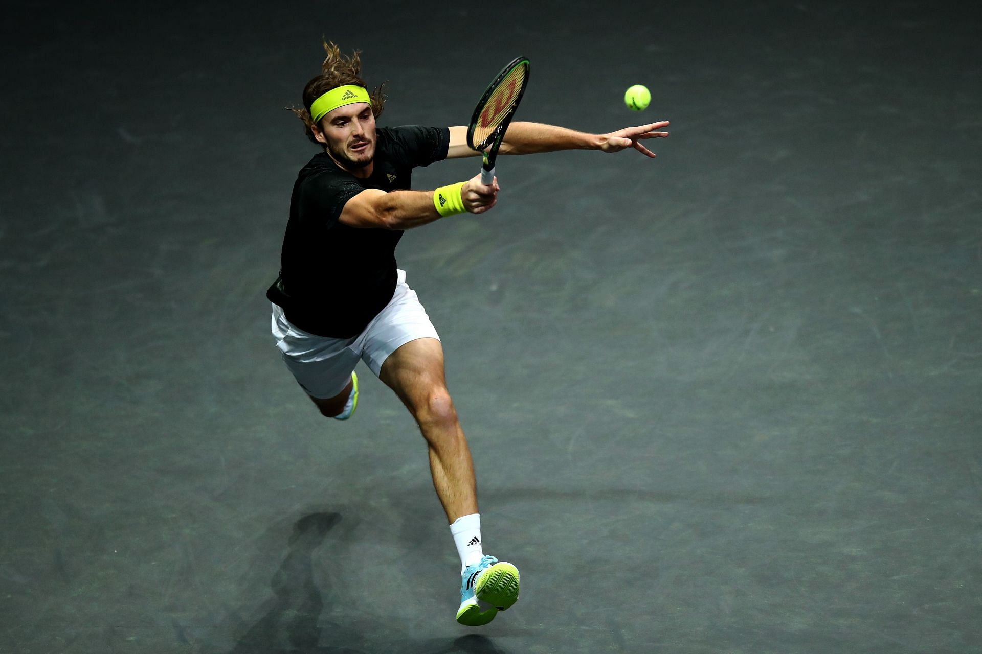 Stefanos Tsitsipas in action at the 48th ABN AMRO World Tennis Tournament