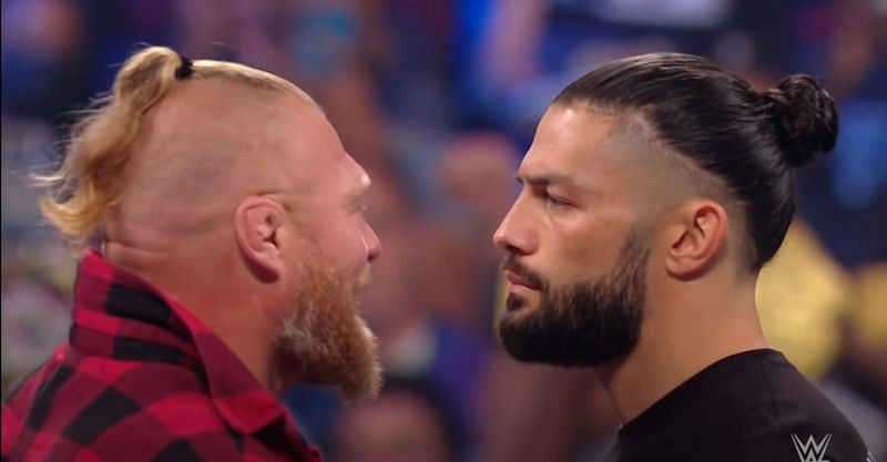 Brock Lesnar and Roman Reigns on SmackDown