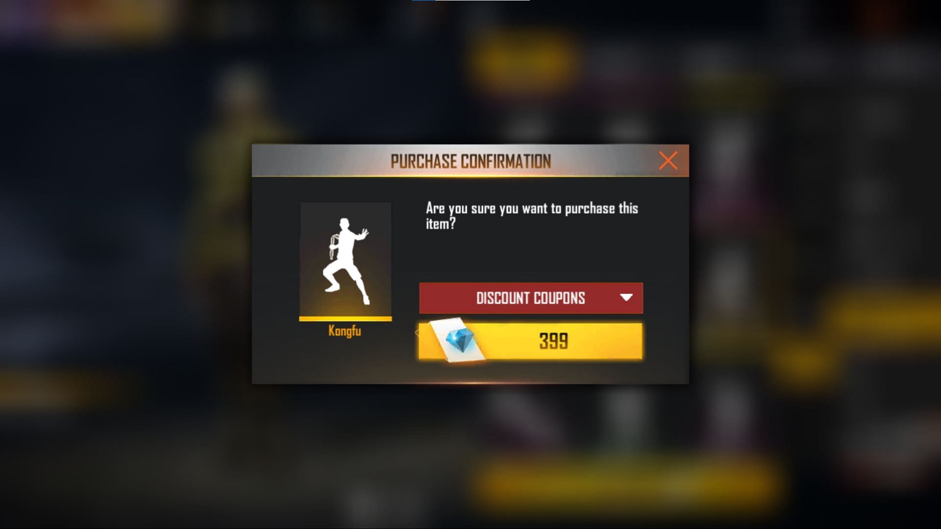 Users can confirm the purchase (Image via Free Fire)