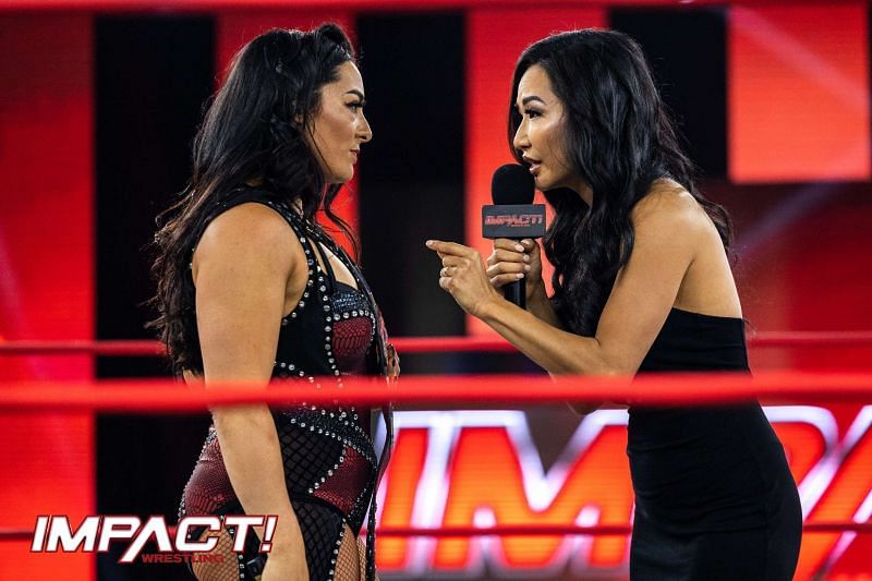 Gail Kim and Deonna Purrazzo in an IMPACT Wrestling ring