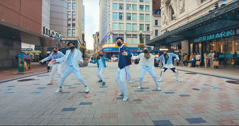 K-Pop dance group gets harassed and called &quot;communists&quot; for wearing masks in public (Image via YouTube/HUSH CREW)