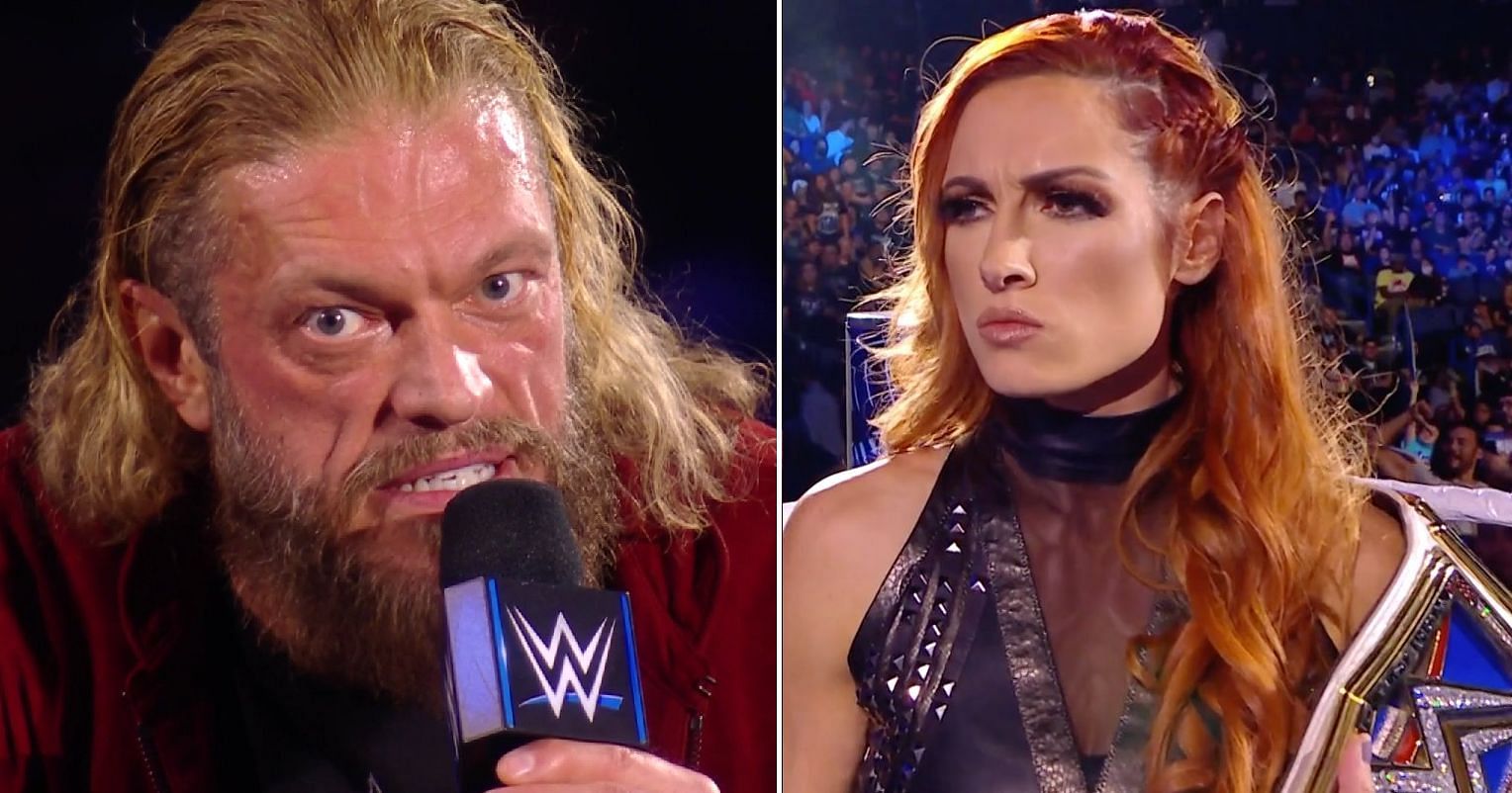 Becky Lynch has reacted to Edge&#039;s threat.