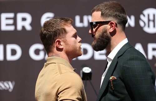 Canelo Alvarez v Caleb Plant - Press Conference