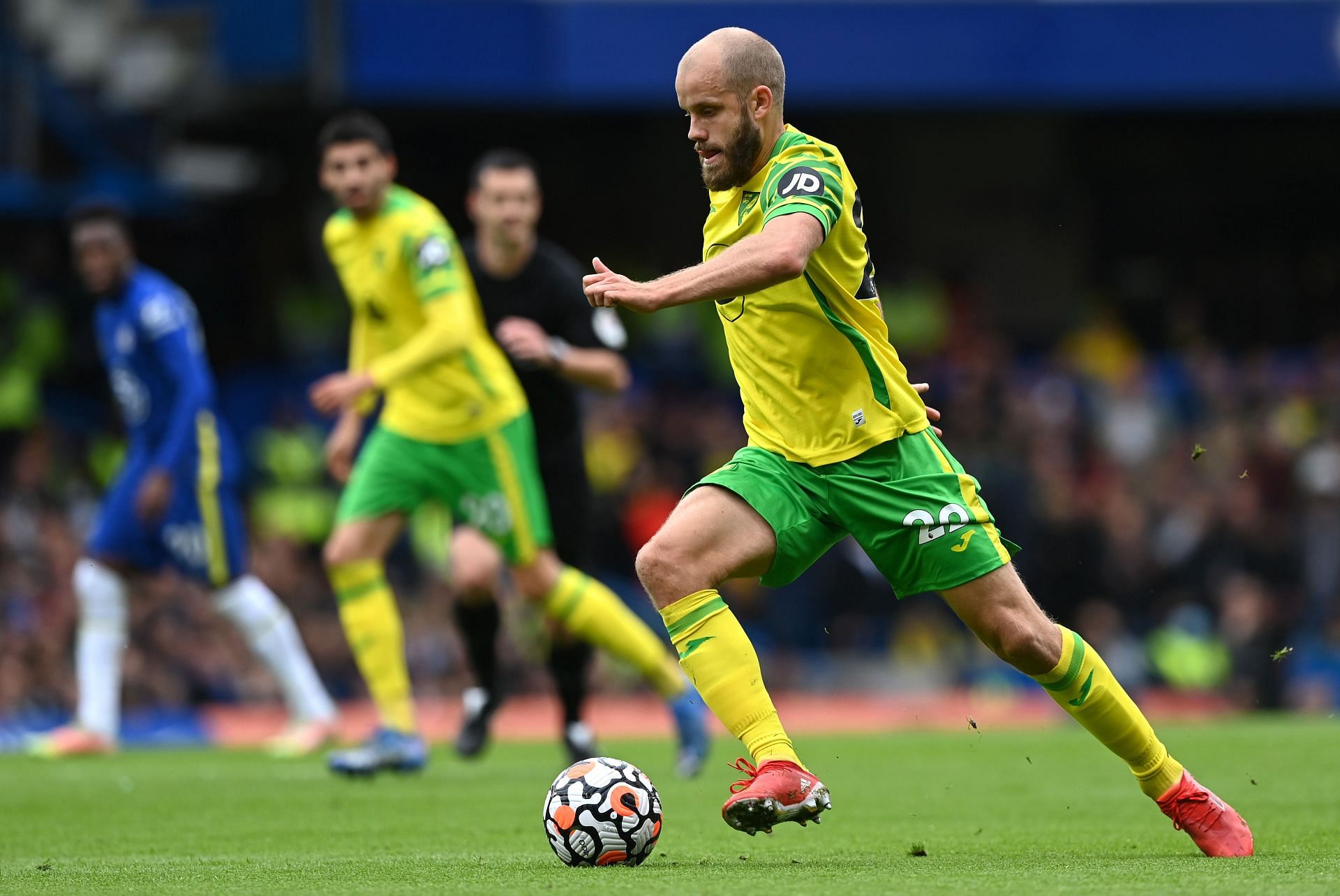 Norwich City take on Leeds United in a Premier League game on Sunday