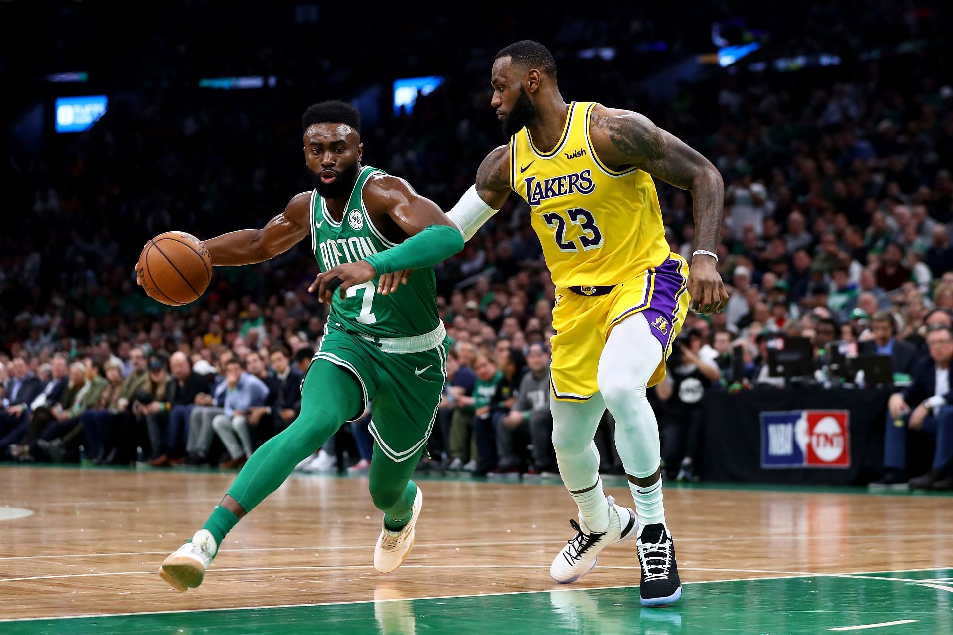 Los Angeles Lakers v Boston Celtics All-Star Jaylen Brown playing the Los Angeles Lakers