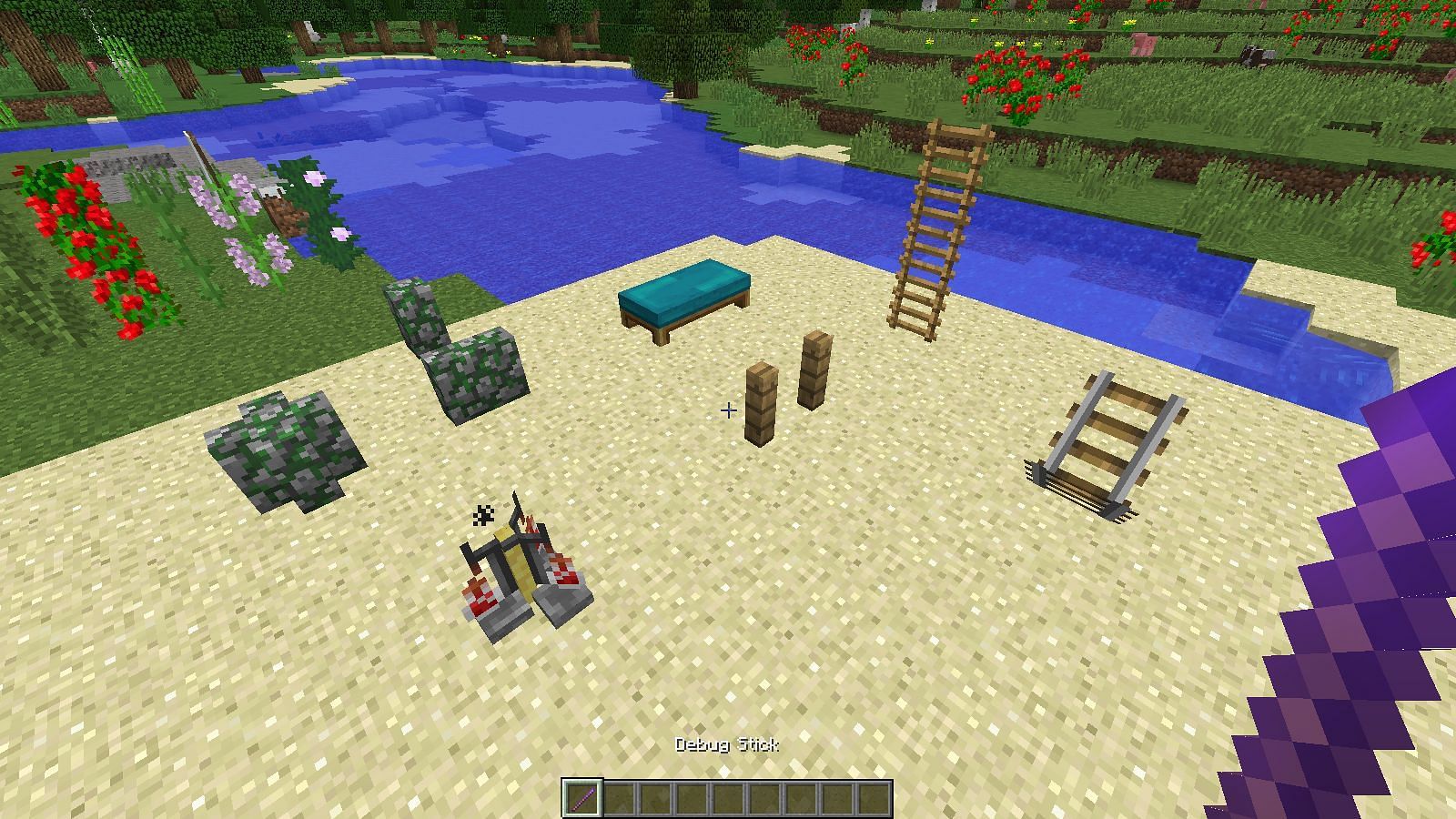 An example of block states being changed by a debug stick (Image via Mojang)